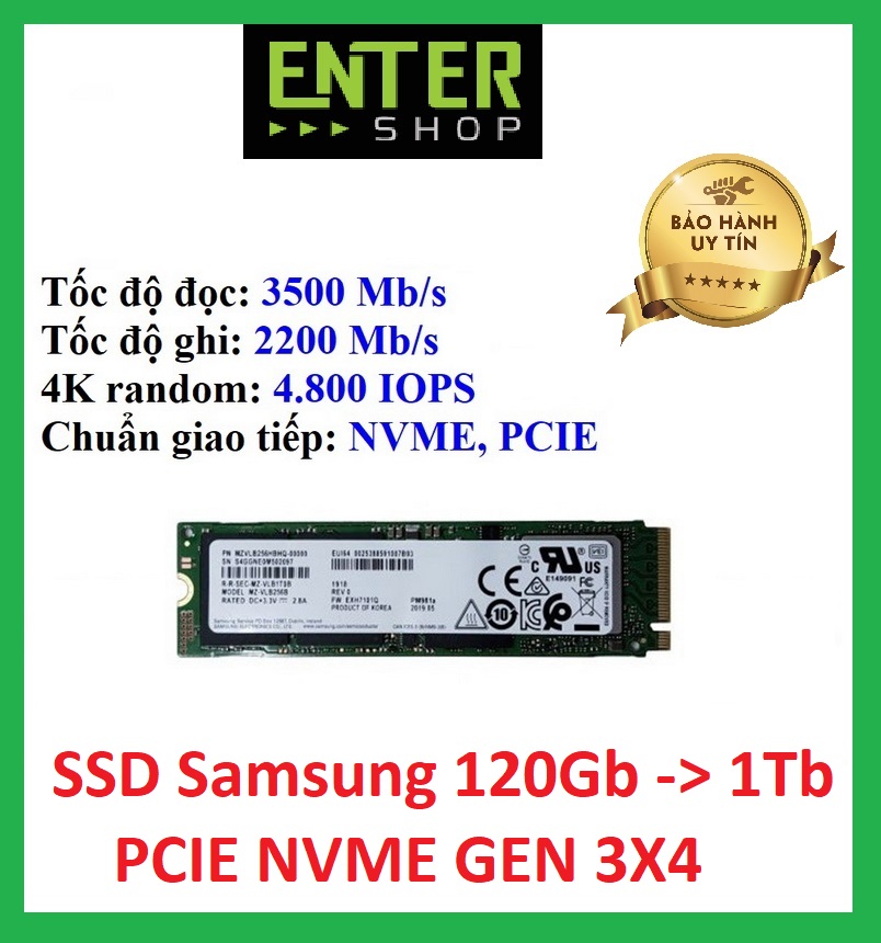 Ổ cứng ssd Samsung  120Gb, 256Gb,1TB Tháo máy – PCIE, Nvme