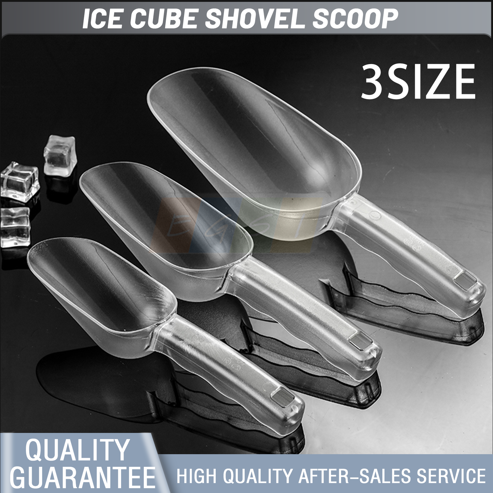 Stainless Steel , Polished, 3 Pieces Different Sizes Small 4cm, Medium 5cm  Large 6cm Ice Cream Spoon With Ejector, R