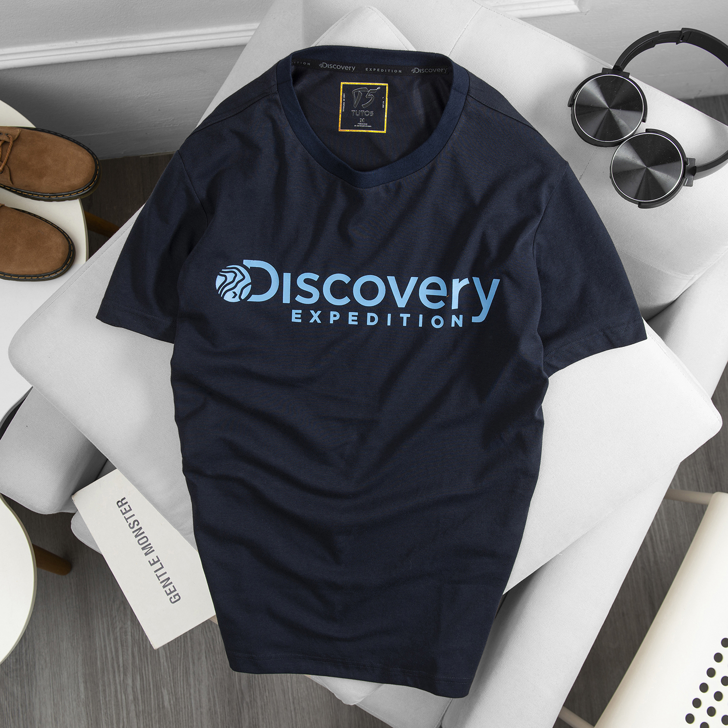 Áo thun nam tay lỡ form rộng TUTO5,áo phông nam  Discovery Unisex nam nữ  cổ tròn ngắn tay Oversized Raglan in hình 100% cotton cao cấp màu tím than.