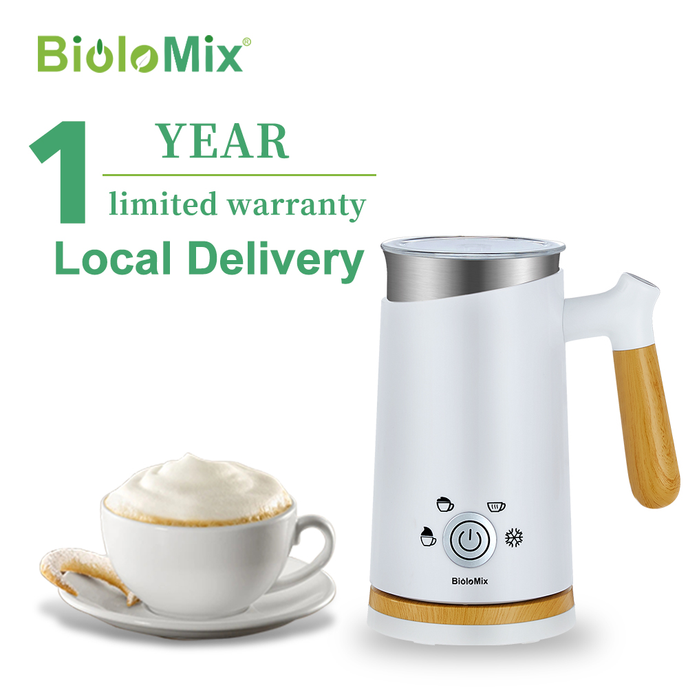 BioloMix Detachable Milk Frother and Steamer,5-in-1 Automatic Hot/Cold Foam  and Hot Chocolate