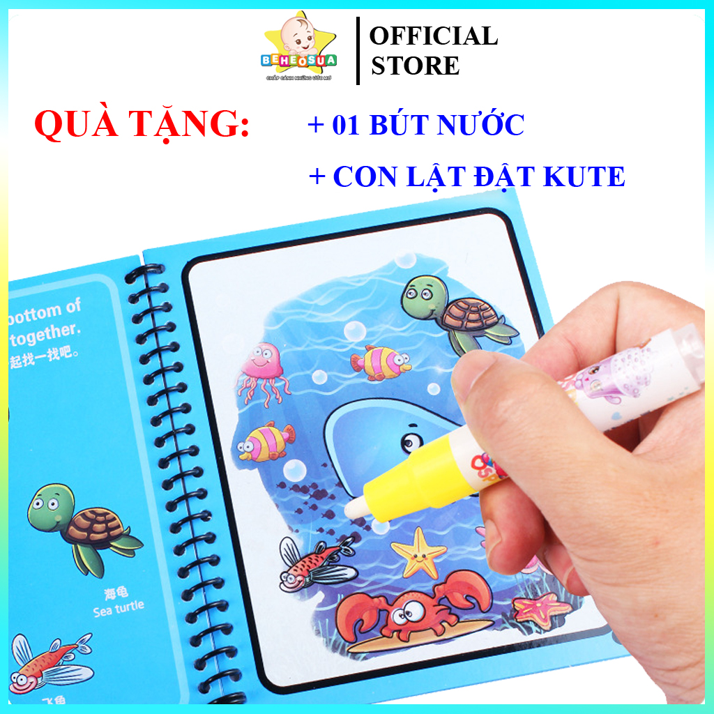 Đồ chơi tranh tô màu nước ma thuật sách tập tô thần kỳ sử dụng nhiều lần được chọn mẫu cho bé