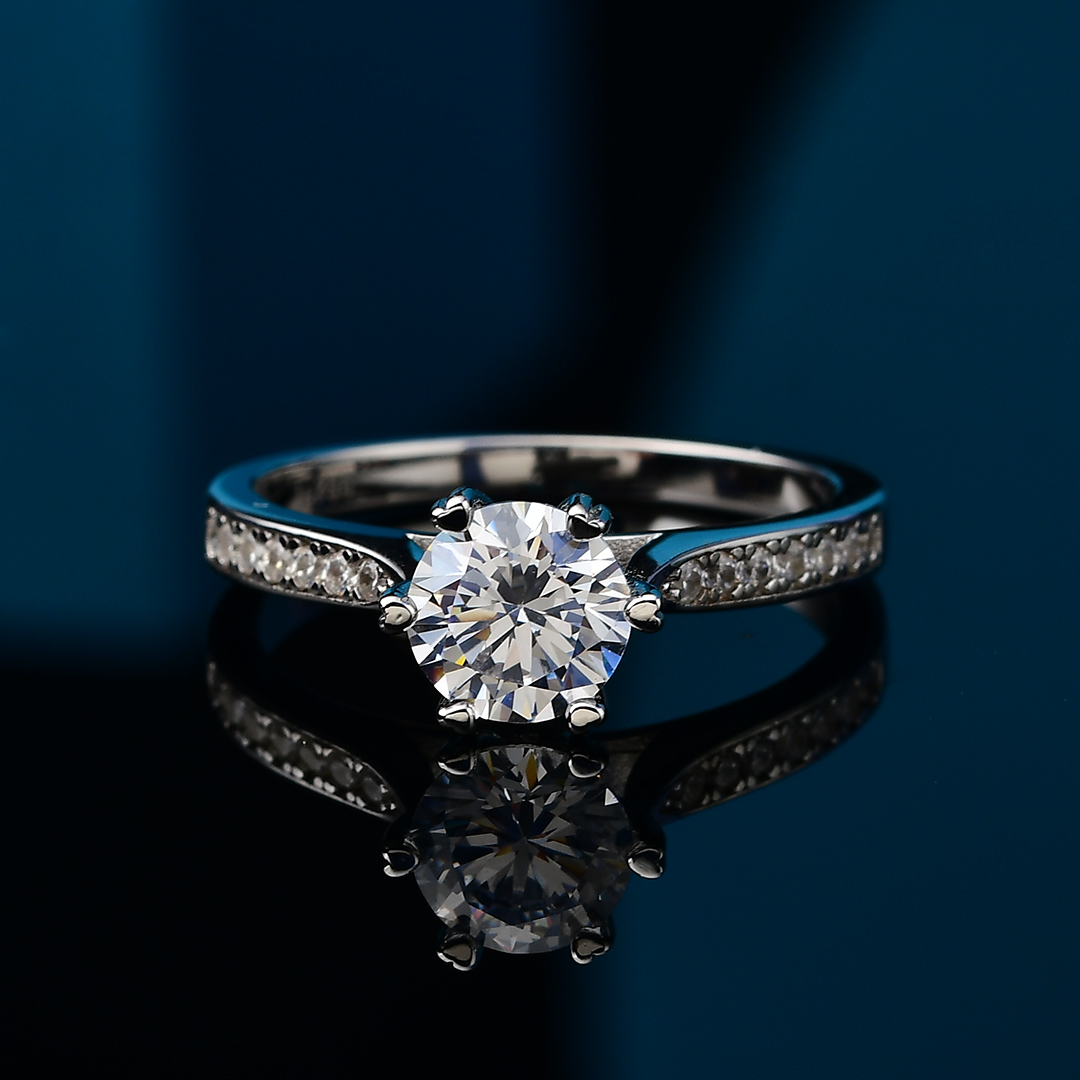 DMY Jewelry Moissanite Ring Real Stering Silver 925 White Gold Wedding Ring Pawnable 18k Proposal Ring With Box Wedding Ring 18k Pure Gold Pawnable Rings 18k Pawnable Moissanite Ring 18k Gold Subasta Gold Pwanable