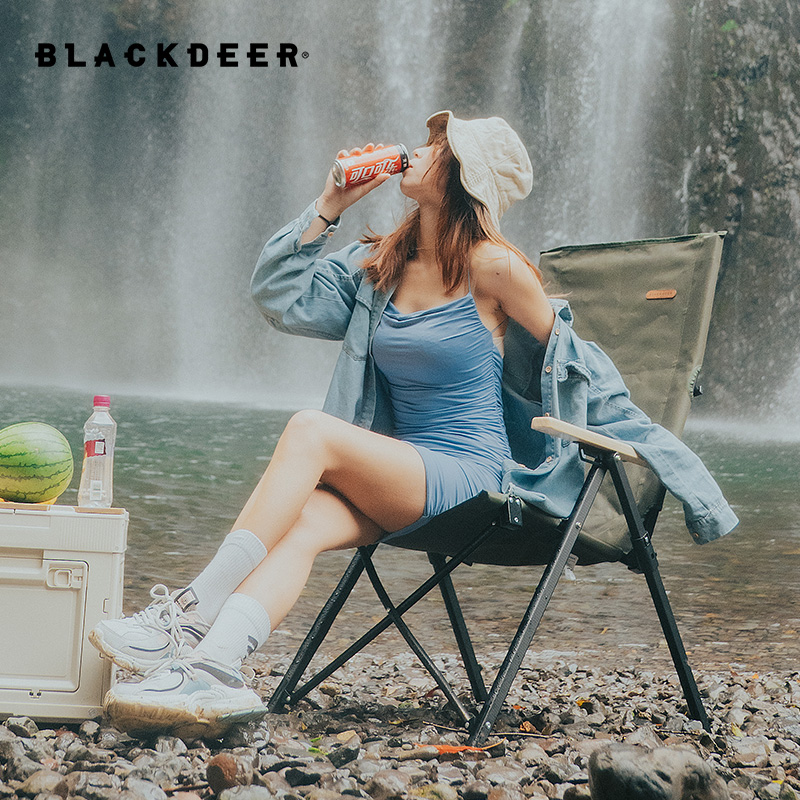BLACKDEER Outdoor Folding Chair Three-Speed Adjustable Long Back Chair outdoor camping recliner picnic beach Relaxation chair ราคา 3,625 บาท*ส่งฟรี