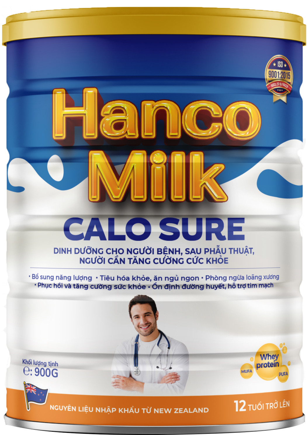 Hộp sữa hancomilk calo sure 900gram ,dành cho người người bệnh ,sau phẩu thuật.