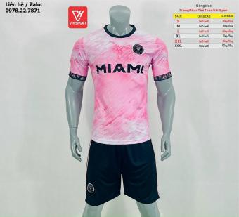 Siêu Hot - Bộ Quần Áo Bóng Đá Inter Miami Màu Hồng 2022-2023