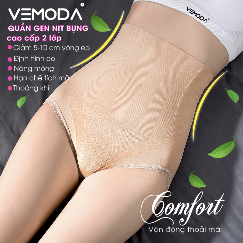 Quần Gen Nịt Bụng Cao cấp cho bà bầu sau sinh Vemoda V-GEN06. Quần gen định hình cho người béo bụng giảm ngay 5-10cm eo thon, gọn dáng, nâng mông. Quần lót gen bụng chất liệu sơị tự nhiên mềm, mát dễ chịu, không gập khi ngồi
