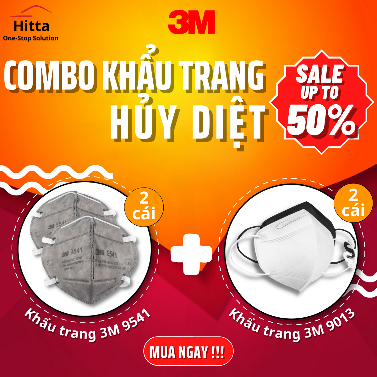 Khẩu trang 3m 9541 + 3m 9013