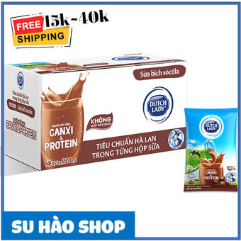 1 Thùng 48 Bịch Sữa Tiệt Trùng Dutch Lady Cô Gái Hà Lan Socola (48X220ml)