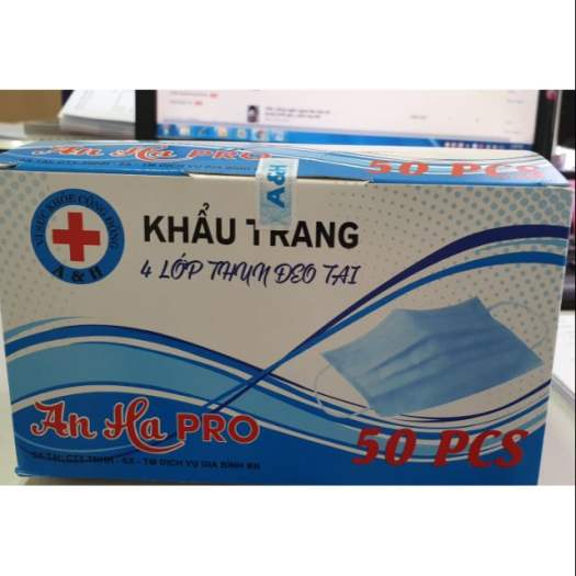 KHẨU TRANG Y TẾ 4 LỚP AN HA PRO CHỐNG BỤI, CHỐNG KHUẨN