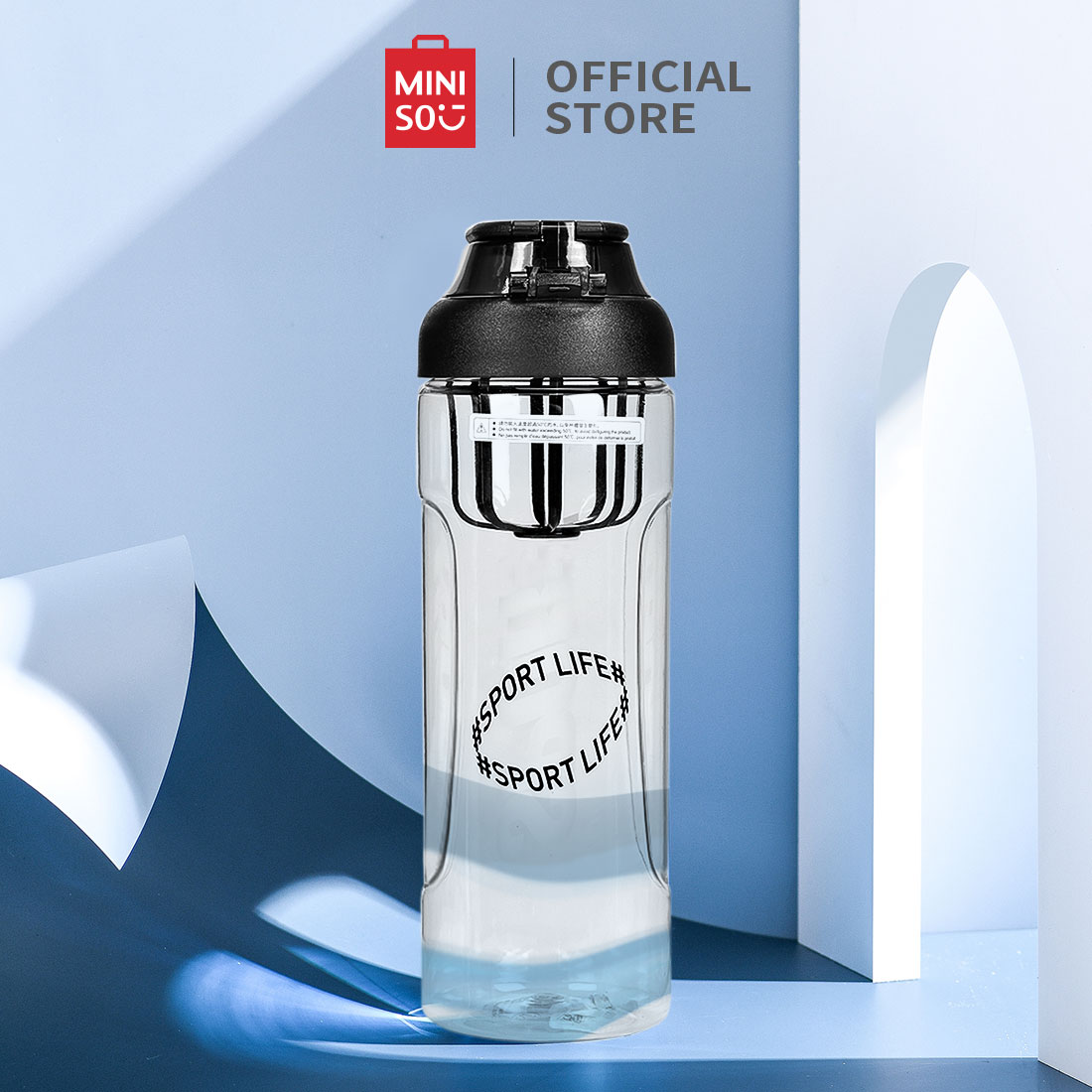 MINISO ขวดน้ำ ขวดแก้ว ขวดใส่น้ำดื่ม ขวดแก้วโบโรซิลิเกต High Borosilicate Glass Bottle 750ml ขวดสำหรับใส่ของเหลวสำหรับพกพา ขวดน้ำ ราคา 159 บาท*ส่งฟรี