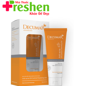 Gel rửa mặt Decumar Advanced Cleanser sạch nhờn ngừa mụn [Tuýp 100g] - DECUMAR CLEANSING GEL