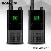 Baofeng T9 5W   Set of 2  Interphone Two-Way Walkie Talkie