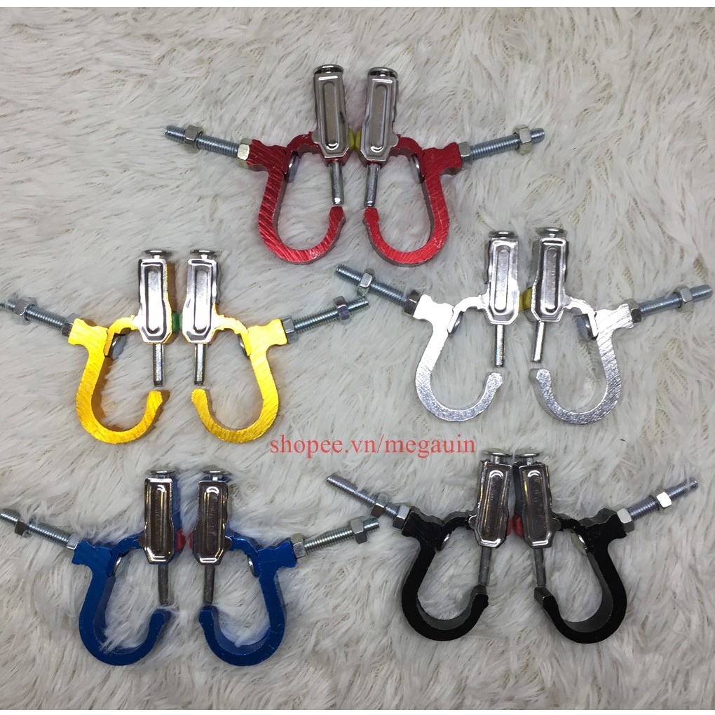 Cặp 2 móc bấm treo đồ nhôm giành cho xe máy -Hàng Cty