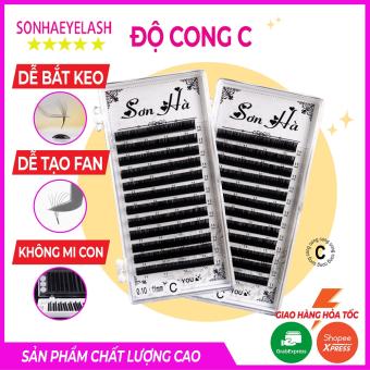 Mi khay độ cong C, chất mi silk hàn, mi mềm dễ bắt keo, dùng để nối mi volume, classic, Sơn Hà Eyelash chuyên sỉ lẻ dụng cụ mi