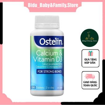 Viên Uống Bổ Sung Canxi Ostelin Calcium - Vitamin D3 130 Viên Bổ Sung Canxi Cho Mẹ Bầu Và Sau Sinh
