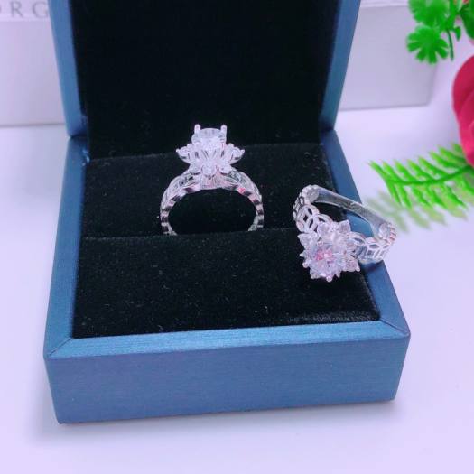 NHẪN KIM TIỀN BẠC TA GẮN ĐÁ SANG CHẢNH - Shop bạc BiBi cam kết bạc chuẩn, chất lượng, kèm bảo hành