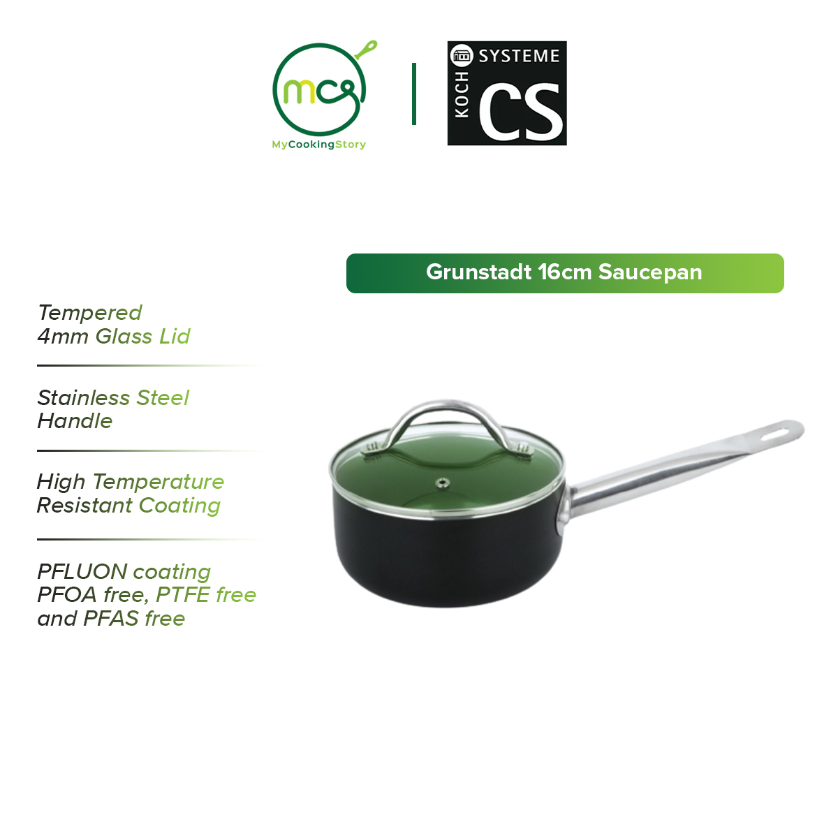 Gambar My Cooking Story   Carl Schmidt Sohn German CS Kochsysteme Grunstadt 16cm Saucepan with lid