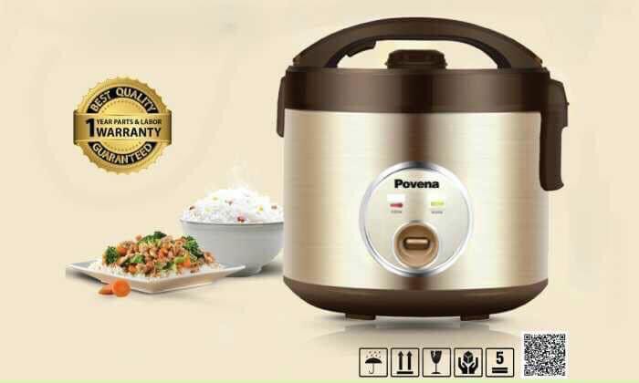 Nồi cơm điện RC -91 đáy nồi dày nấu cơm ngon- thương hiệu Povena