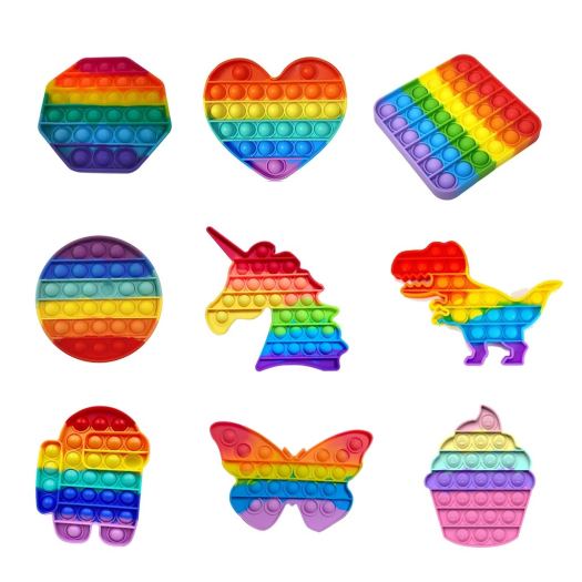 Đồ chơi bóp bong bóng Pop it giảm căng thẳng bằng silicon nhiều kiểu dáng độc đáo slime cho bé LANLAN KIDS