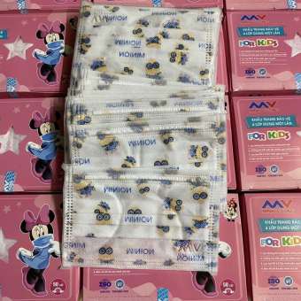 Khẩu trang y tế trẻ em Minh Vượng đủ tiêu chuẩn xuất khẩu châu âu 50 chiếc