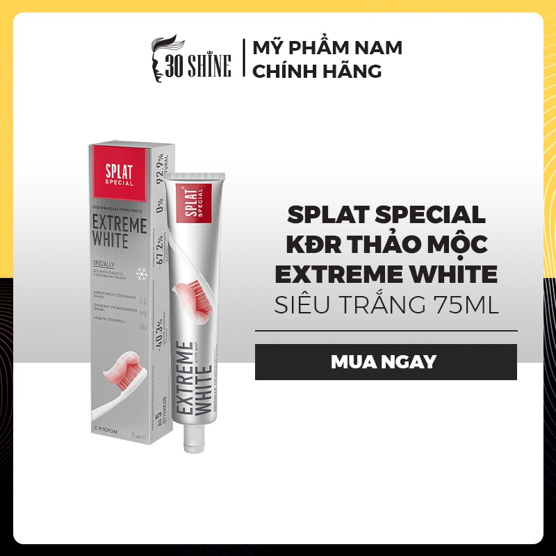 Kem đánh răng splat special extreme white thảo mộc siêu trắng 75ml - chính hãng 30shine