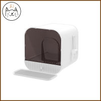KUMAま ห้องน้ำแมว Minimal Design ห้องน้ำใหญ่ แบบลิ้นชัก เก็บกลิ่น มินิมอลสไตล์ พร้อม แผ่นดักทราย & ที่ตักทรายแมว ในเซ็ท