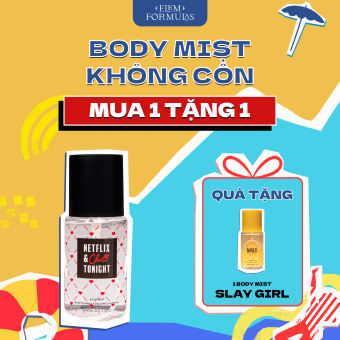 Body Mist Netflix & Chill Hương Gỗ Thanh Tao, Xịt Thơm Body Unisex Dưỡng Da, Cấp Ẩm 90 ML