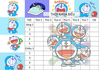 combo 2 thời Khoá Biểu doremon TKB21 khổ A5
