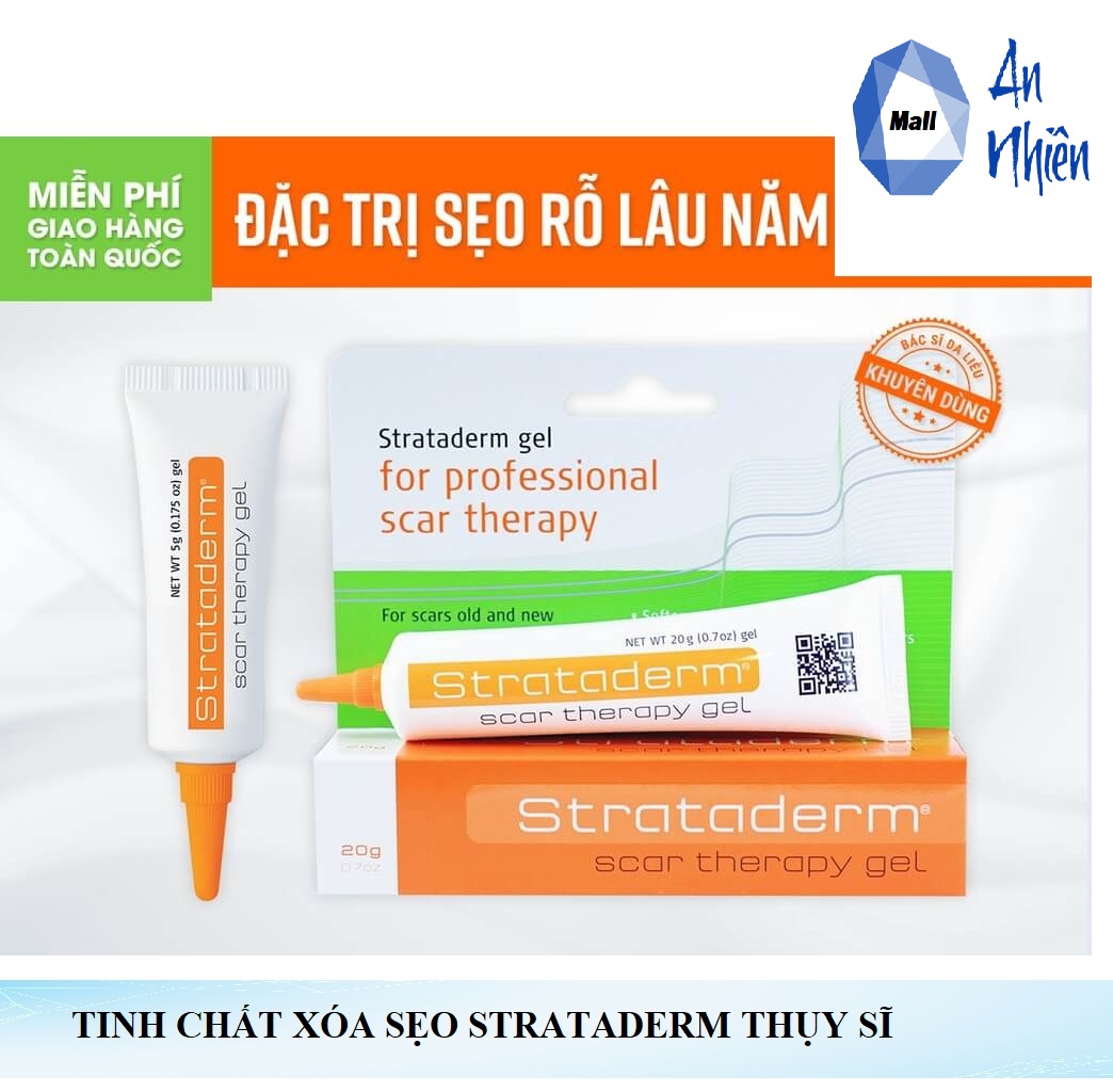 Strataderm Thụy Sĩ Hỗ Trợ Phục Hồi Làm Mờ Sẹo Lâu Năm, Sẹo Lồi, Sẹo Rỗ - Mẫu mới
