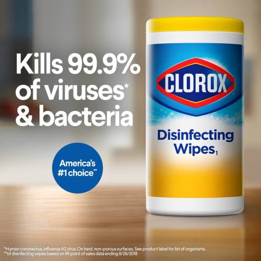 Khăn lau diệt khuẩn Clorox 85 tờ - USA