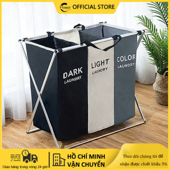 Giỏ đựng quần áo giặt nhiều ngăn phân loại quần áo - GIỎ PHÂN LOẠI QUẦN ÁO,Giỏ Đựng Đồ Giặt 2 Ngăn 3 Ngăn Giỏ Đựng Đồ Giặt Giỏ Gấp Gọn Khung Chữ X Bằng Nhôm