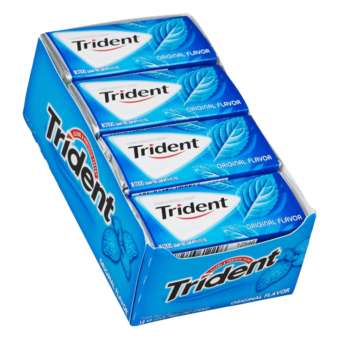 Hộp Kẹo Cao Su Không Đường Trident Vị Bạc Hà 14 phong