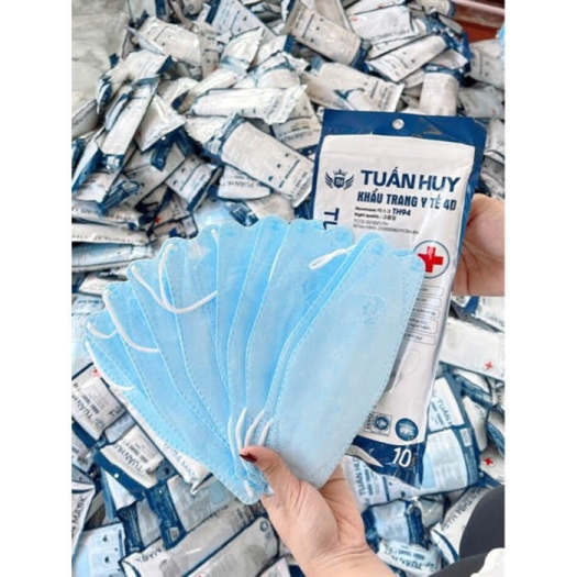 Sét 10 Cái Khẩu Trang 4D Kháng Khuẩn Tuấn Huy Mask TH94 Hàng Công Ty