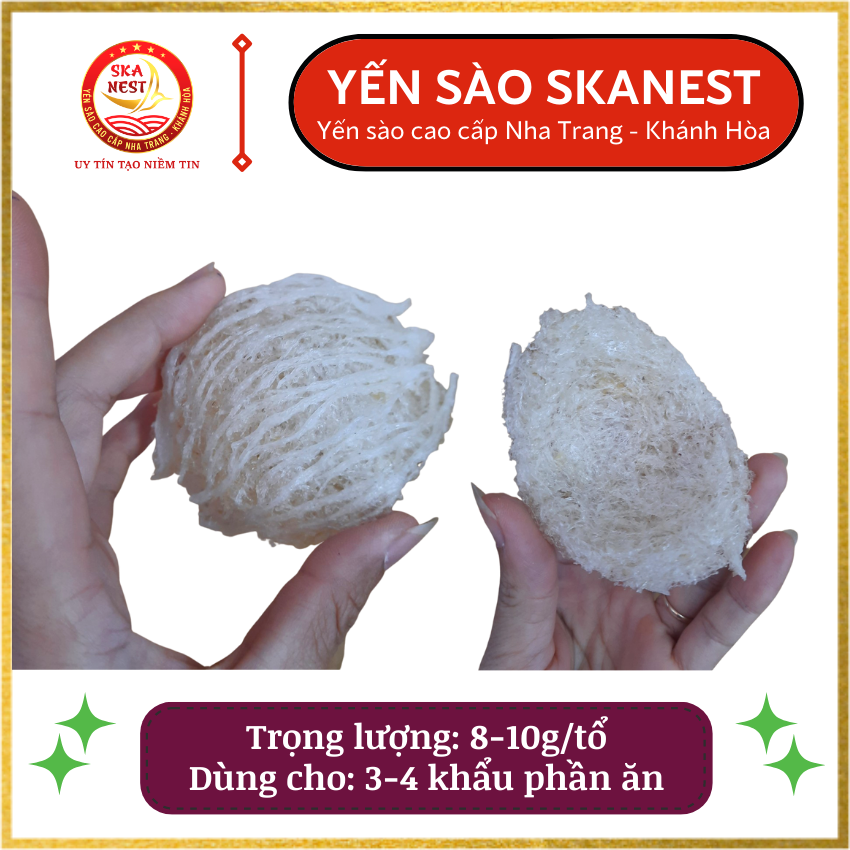 {GIÁ DÙNG THỬ} Yến Sào Tinh Chế Khánh Hòa kéo nhiều sợi - full sợi (7-10g/tai) - Tặng kèm nguyên liệu chưng yến - Bổ dưỡng cho sức khỏe - Yến Sào SKANEST