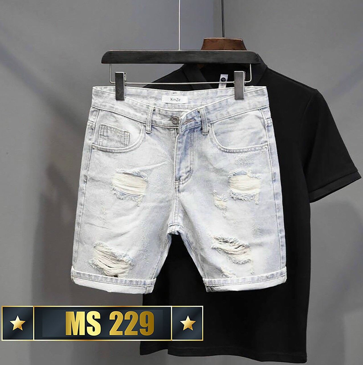 Quần Short Jean Nam Hot boy Hàn Quốc Thời Trang MURADFASHION XX229 ( size 22 là áo thun )