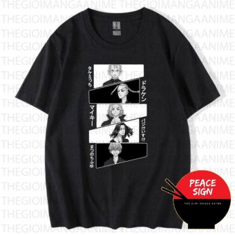 Áo thun phông đen trắng IN HÌNH Tokyo revengers anime chibi thời trang nam nữ cá tính