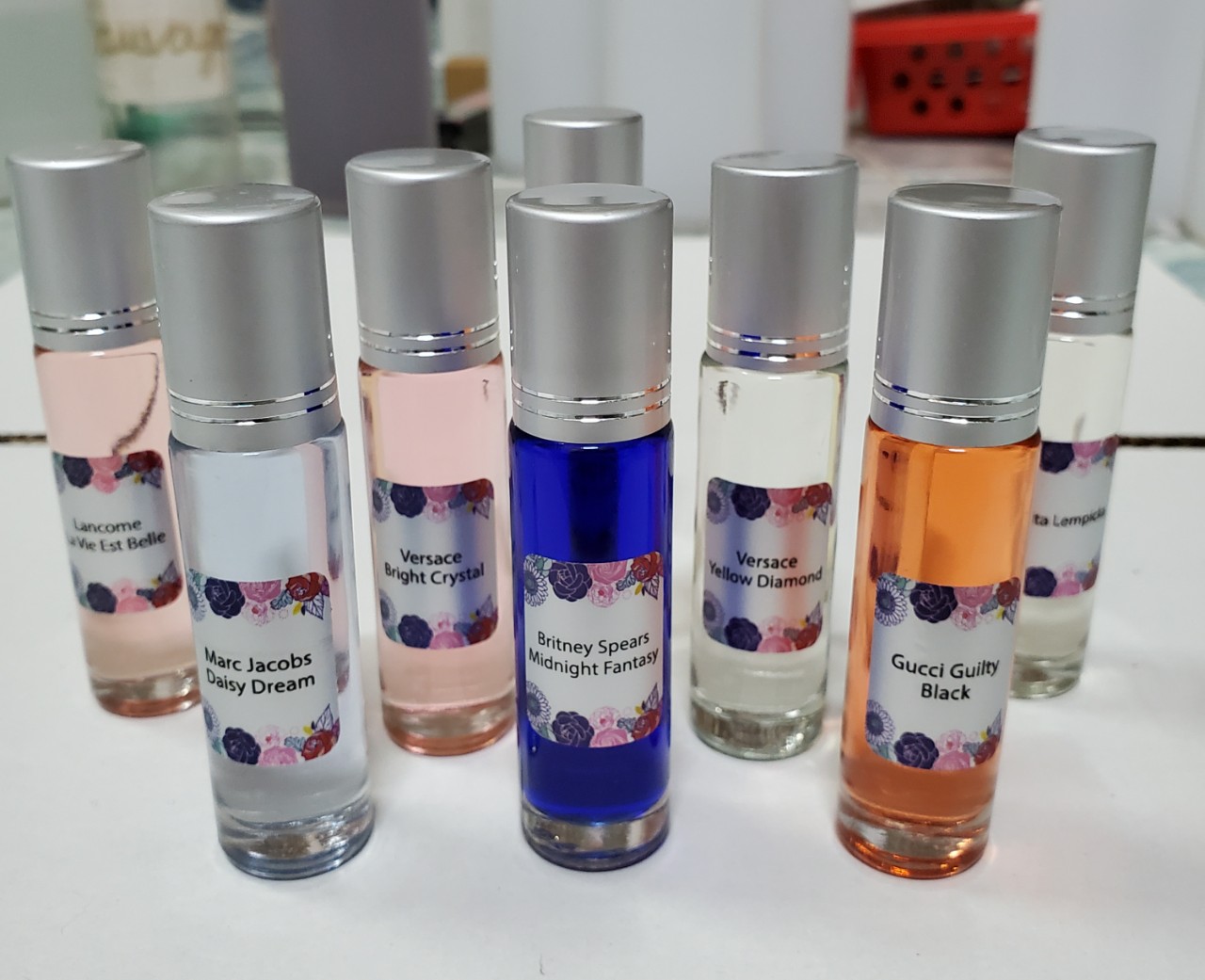Combo 6 chai tinh dầu nước hoa Pháp 10ml. Chai dạng lăn/xịt