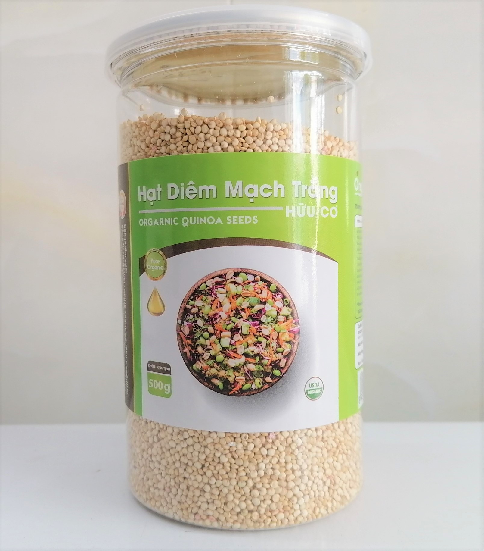 Hạt diêm mạch trắng hữu cơ wellbeing organic quinoa seeds
