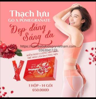 Thạch Lựu giảm cân Go X -  Chính hãng Matxi Corp hộp 14 gói, tem nguyên chuẩn đầy đủ