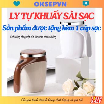 Cốc Khuấy Tự Động Pha Ca Phê Lõi Inox 304 Sài Pin Sạc- Ly Tự Khuấy Pha Trà Đồ Uống
