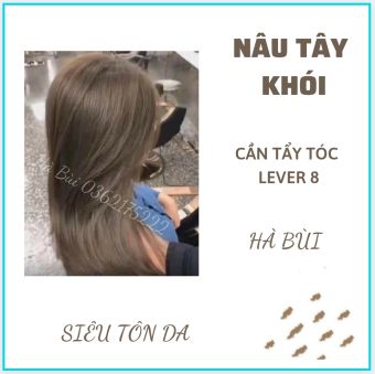 Thuốc Nhuộm Tóc Nâu Tây Khói _ Nâu Vàng Khói Tặng Oxy Trợ Nhuộm, Cần Phải Tẩy Tóc