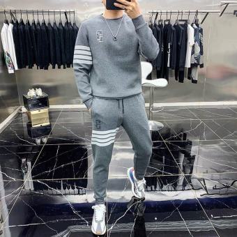 Đồ Bộ Nam, Bộ Nỉ Nam Phối Kẻ Tay 3 Vạch