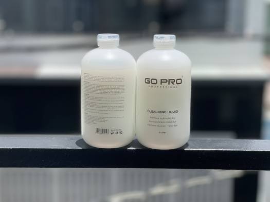 Bóc đỏ bóc đen GOPRO bóc tách màu kim loại chai 500ml, bóc sạch màu, không gây hại tóc, không khô tóc _ homemark