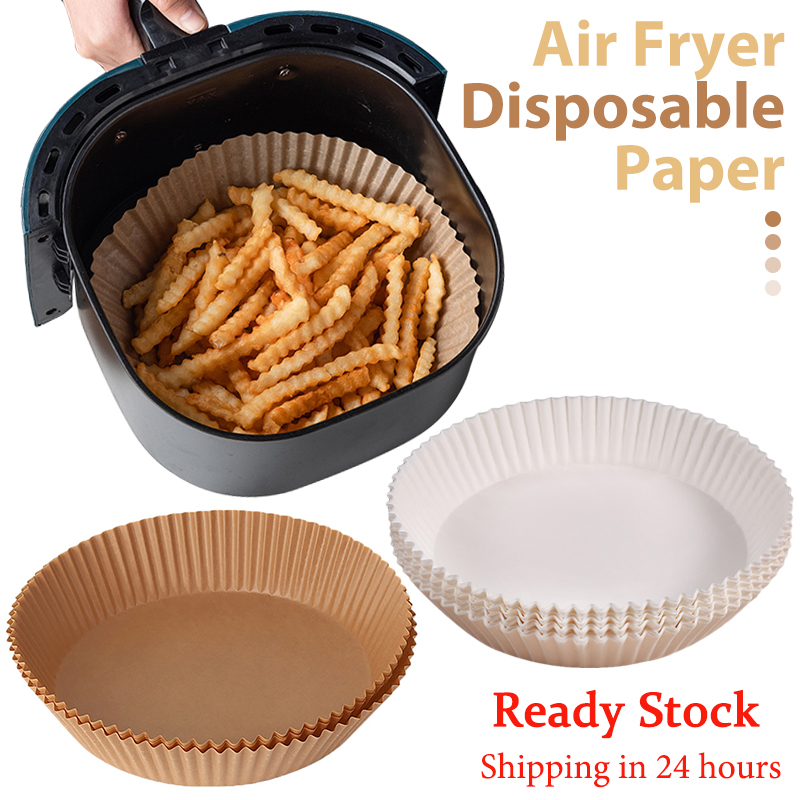 Gambar 50PCS 25PCS Air Fryer Disposable Baking Paper Mold Oil proof Cups for Household Barbecue Plate Food Oven Pen Kitchen Accessories