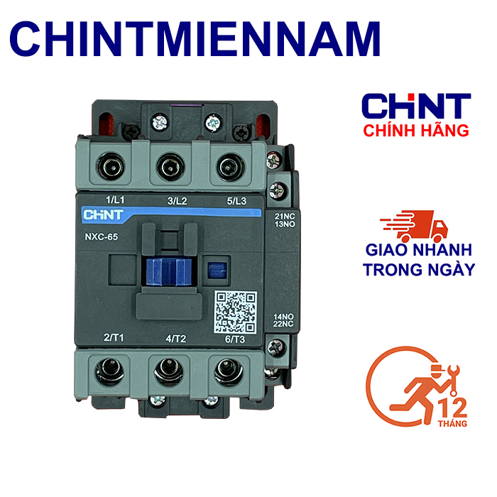 Khởi động từ chint 40a-50a-65a-75a-85a-100a 3 pha loại nxc