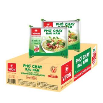THÙNG 30 GÓI PHỞ CHAY RAU NẤM VIFON 65 GAM/GÓI