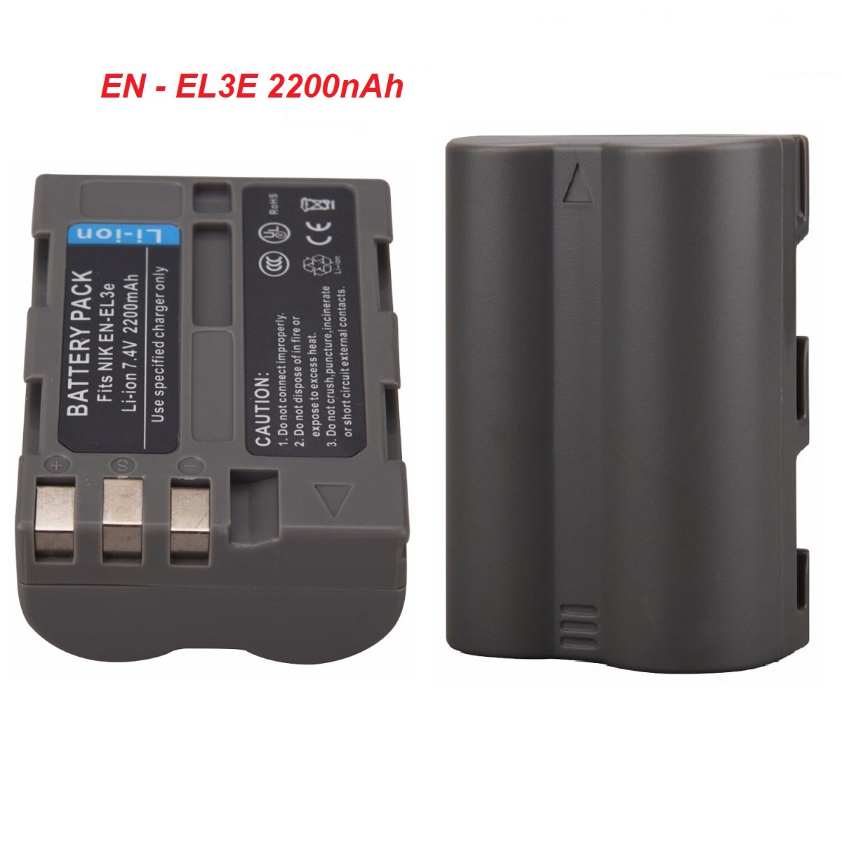 Pin cho máy ảnh nikon li-ion 7.4v 2200mah en-el3e for nikon enel3e en el3e d30 d50 d70 d90 d70s d300