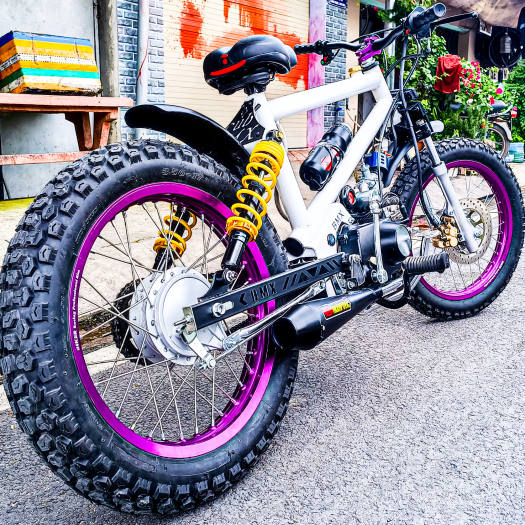 bmx cub 125cc, khung sườn xe đạp gắn động cơ xe máy xăng honda wave ...