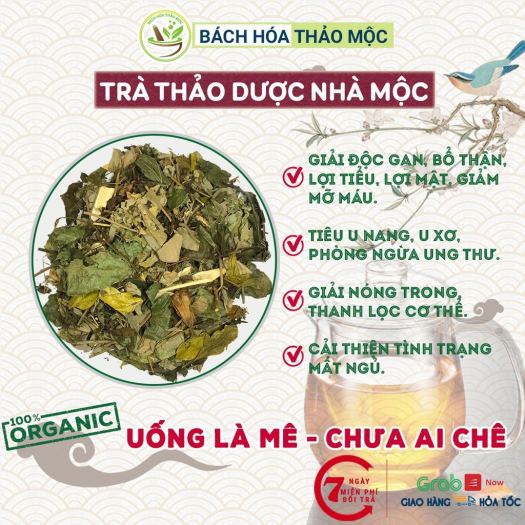 Trà Thảo Dược Nhà Mộc Giải Độc Mát Gan Bổ Thận Tăng Cường Sức Khỏe Giảm Mỡ Máu Ngừa Ung Thư