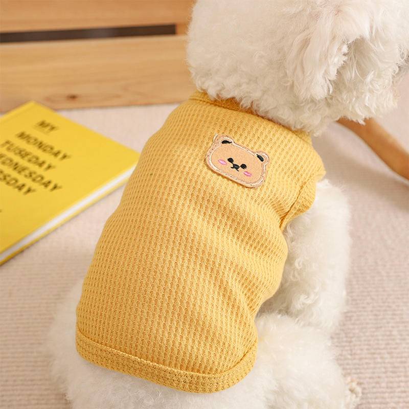Quần Áo Cho Chó Thú Cưng Hình Gấu Bánh Quế Cho Bé Trai Quần Áo Shitzu Chó Con Framale Áo Ba Lỗ Cho M